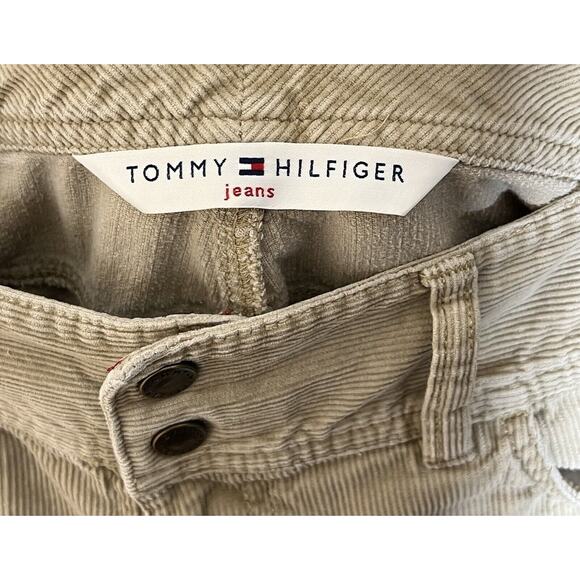 Tommy Hilfiger Jeans Corduroy Pants Womens Size 6 Tan Cotton Pockets Bootcut Y2K - Picture 3 of 12